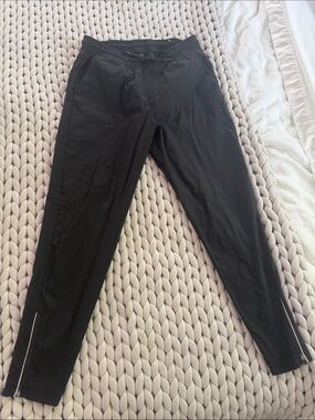 Black Athletic Zip-Hem Pants size M